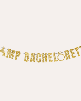 Camp Bachelorette Personalized Glitter Banner