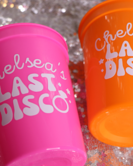 Bride's Last Disco Personalized Cups